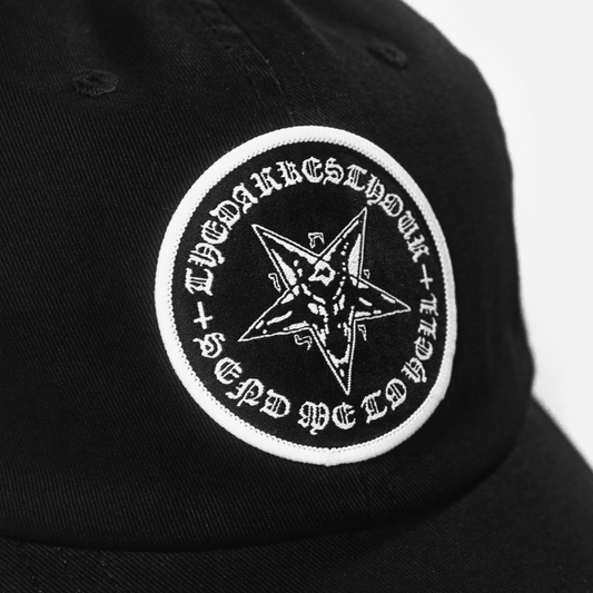 "SEND ME TO HELL" PATCH DAD HAT (BLACK)