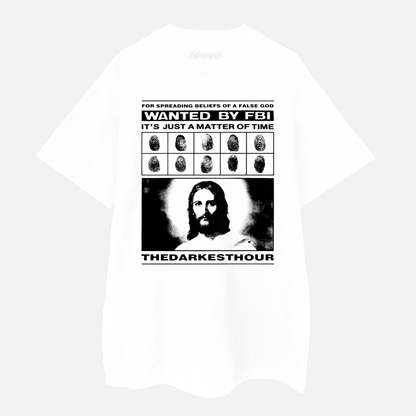 WANTED BY FBI TEE (WHITE)
